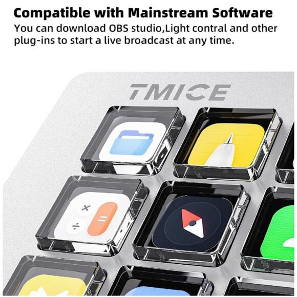 TMICE Stream Controller - Live Production Controller with 15 Customizable LCD Ke - Picture 4 of 7